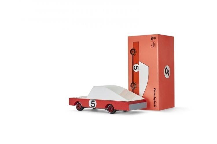 Candylab Drewniany samochód mini - Candycar Red Racer