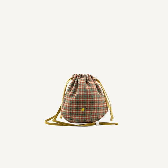 Torebka / worek na ramię - Pouch bag adventure - meet me in the meadows - tartan/stormy purple