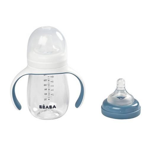 Beaba - Butelka treningowa 2 w 1 TRITANOWA 210 ml, windy blue