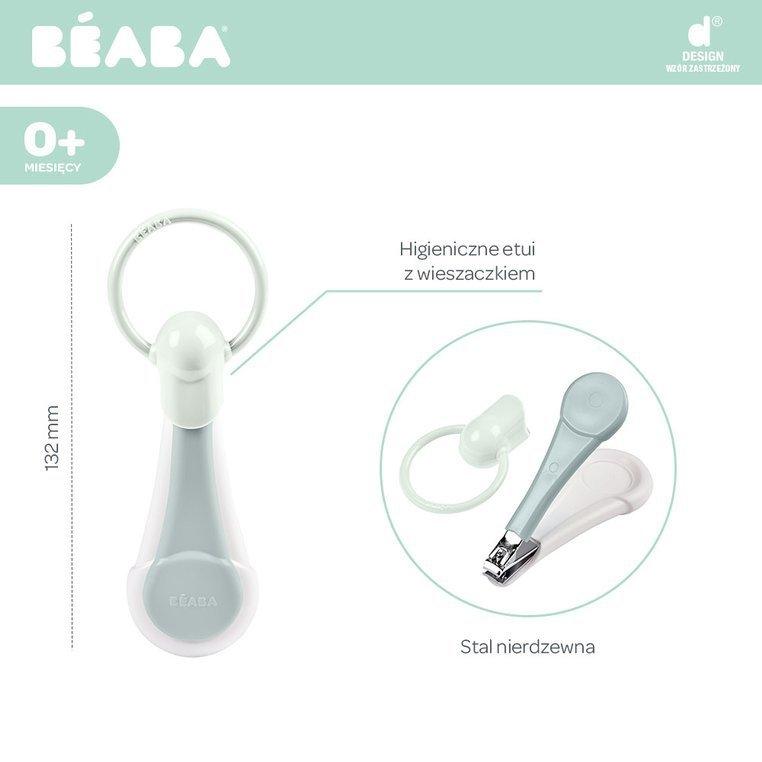 Beaba - Cążki do paznokci w etui, green blue