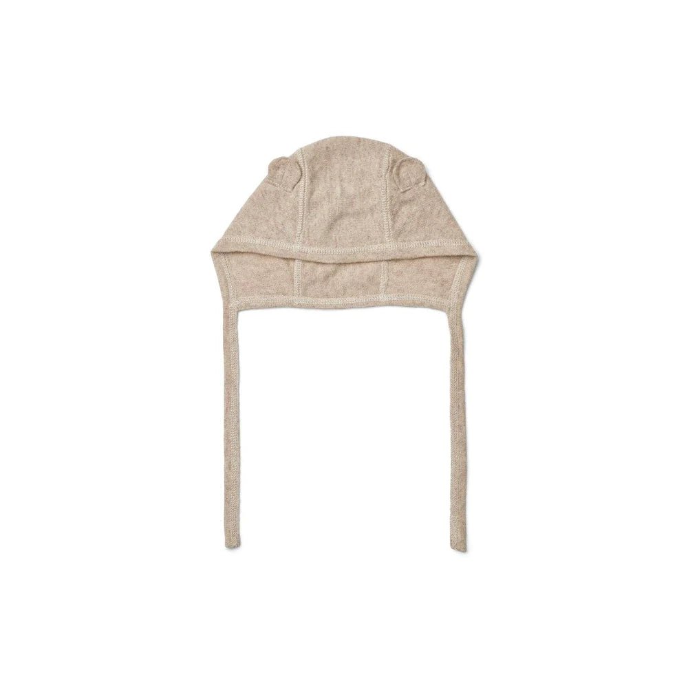 Liewood - Czapka z wełny merino; 3 - 6 m - Sand - SLOW STORE
