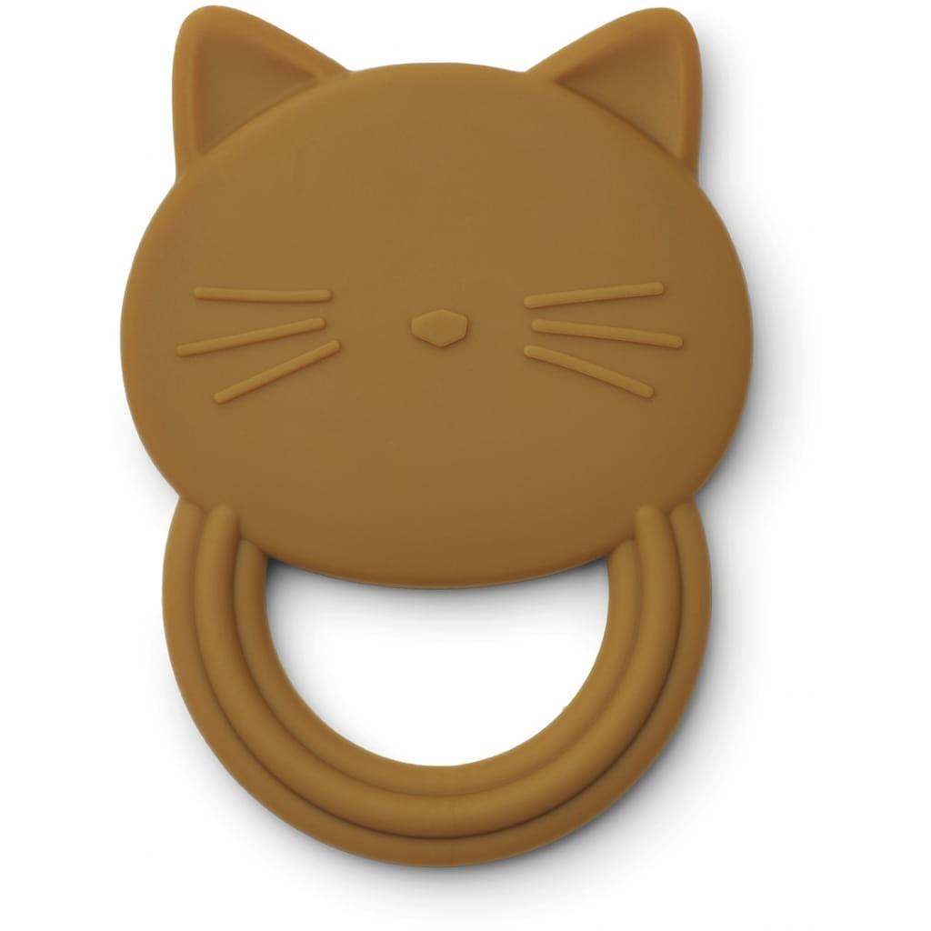 Gryzak silikonowy GEMMA - Cat, golden caramel - Liewood