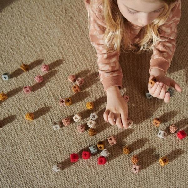 Klocki silikonowe Links Building Blocks - Dusty Raspberry Multi Mix, 100 el. - Liewood