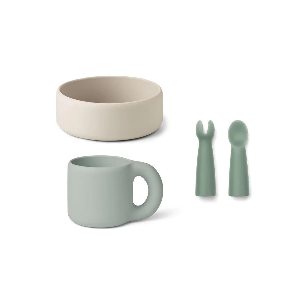 Naczynia silikonowe dla dzieci - Lise - Dove blue multi mix - SLOW STORE