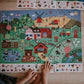 Puzzle obserwacyjne w walizce - Farma, 24 elementy - SLOW STORE