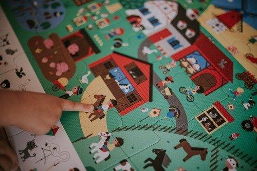 Puzzle obserwacyjne w walizce - Farma, 24 elementy - SLOW STORE