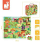 Puzzle w walizce Ogród, 36 elementów, 4+ - SLOW STORE