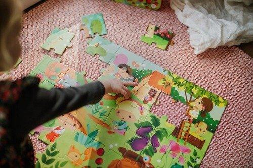 Puzzle w walizce Ogród, 36 elementów, 4+ - SLOW STORE