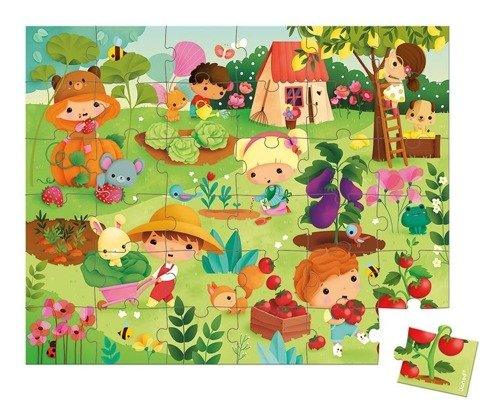 Puzzle w walizce Ogród, 36 elementów, 4+ - SLOW STORE