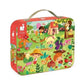 Puzzle w walizce Ogród, 36 elementów, 4+ - SLOW STORE
