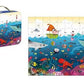 Puzzle w walizce Podwodny świat, 100 elementów, 6+ - SLOW STORE