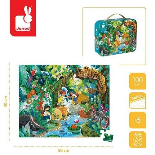 Puzzle w walizce Przygoda w kraju Inków, 100 elementów - SLOW STORE