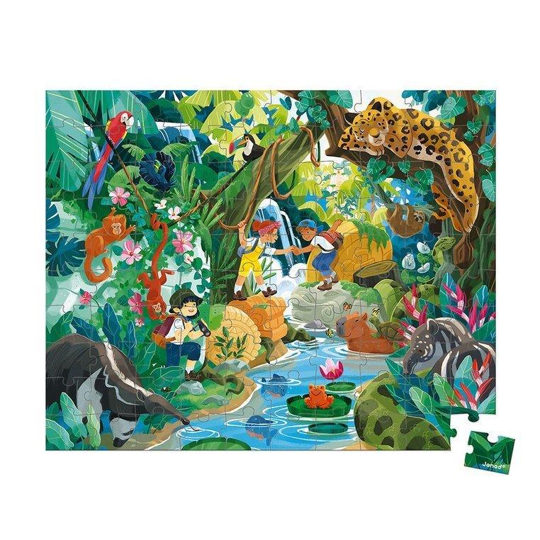 Puzzle w walizce Przygoda w kraju Inków, 100 elementów - SLOW STORE