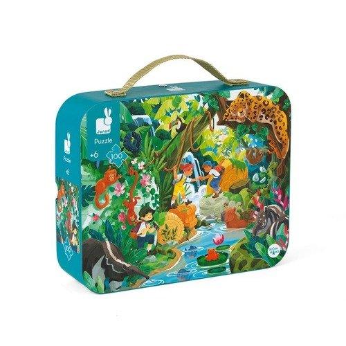 Puzzle w walizce Przygoda w kraju Inków, 100 elementów - SLOW STORE