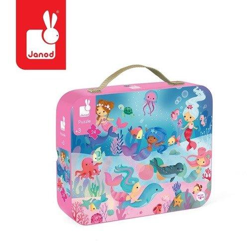 Puzzle w walizce - Syreny, 24 elementy 3+ - SLOW STORE