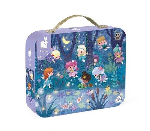 Puzzle w walizce Wróżki i lilie wodne, 36 elementów - SLOW STORE