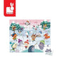 Puzzle w walizce - Zabawa na śniegu, 36 elementów, 4+ - SLOW STORE