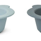 Silikonowe miseczki z przyssawką - Peony - 2 - pak – Sea blue/whale blue mix - SLOW STORE
