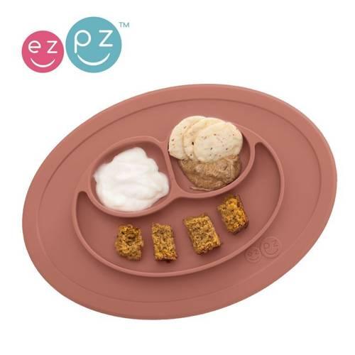 Silikonowy talerzyk z podkładką mały 2w1 Mini Mat - SLOW STORE