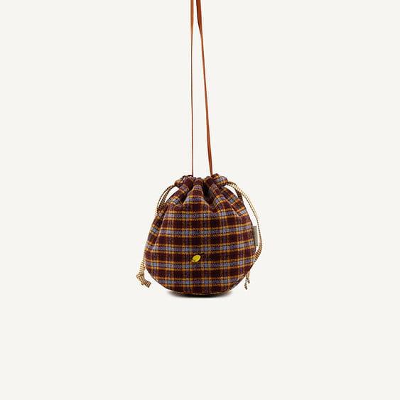 Torebka - worek na ramię - Pouch bag adventure - meet me in the meadows - tartan / map green - SLOW STORE