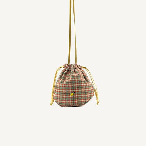 Torebka / worek na ramię - Pouch bag adventure - meet me in the meadows - tartan/stormy purple - SLOW STORE