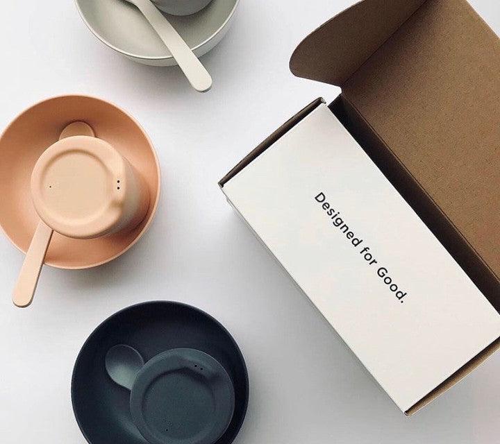 Zestaw naczyń bambusowych dla dzieci - SLOW STORE